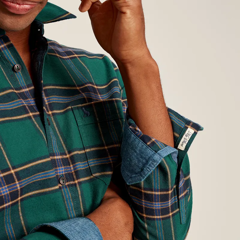 Joules Men's Buchannon Shirt - Green Pink Check-4